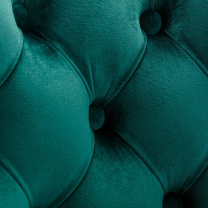 A&A Furniture,Golden Swivel Velvet Barstools Adjusatble Seat Height from 25 - 33 Inch, Modern Upholstered Bar Stools with Backs Comfortable Tufted for Home Pub and Kitchen Island（Green,Set of 2） - 1st Choice Furniture Direct