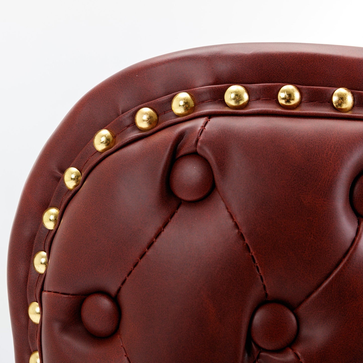 A&A Furniture,Swivel Barstools Adjusatble Seat Height, Modern PU Upholstered Bar Stools with the whole Back Tufted, for Home Pub and Kitchen Island（Wine Red, Burgundy, Set of 2） - 1st Choice Furniture Direct