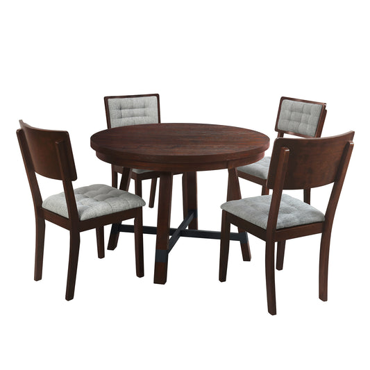 1st Choice Rustic 42inch Round Dining Table Set  in Espresso