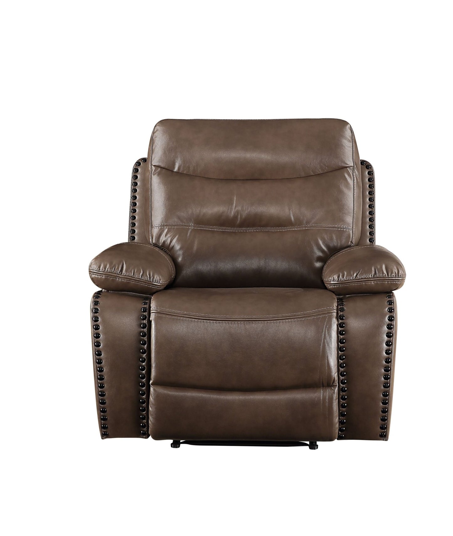 Aashi Brown Leather-GEL Match 3PCS Recliner Living Room Set - 1st Choice Furniture Direct