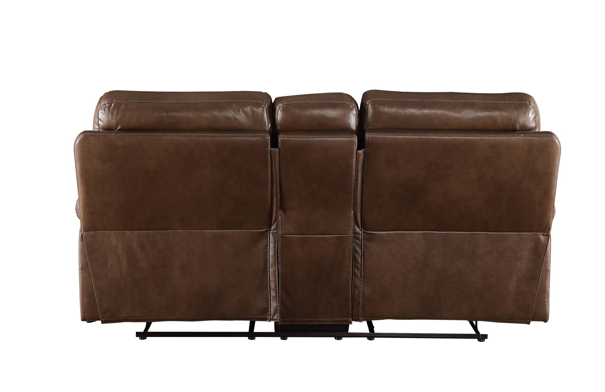 Aashi Brown Leather-GEL Match 3PCS Recliner Living Room Set - 1st Choice Furniture Direct