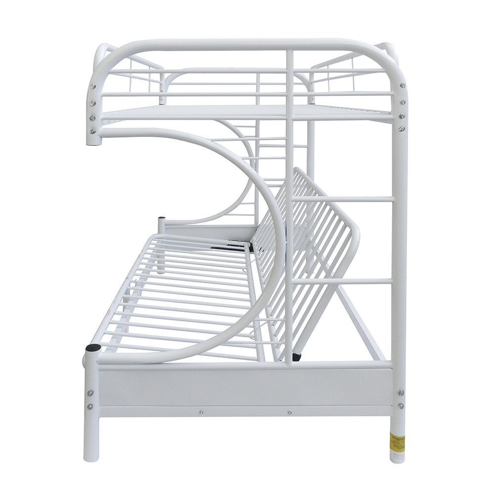 1st Choice White Metal Futon Bunk Bed: Versatile & Stylish Sleeping Solution