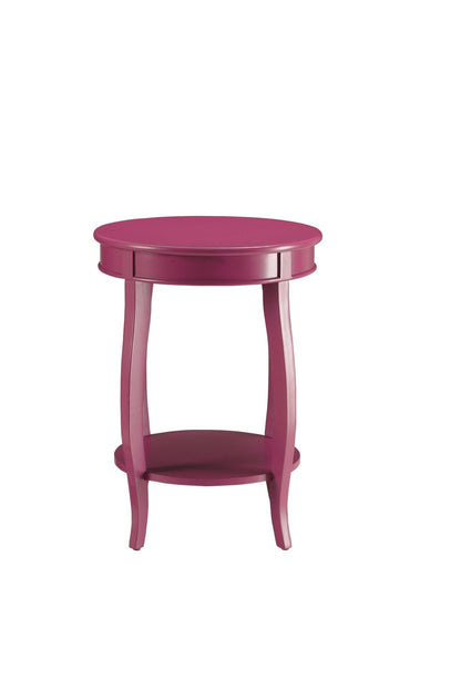 Aberta Purple color Accent Table with 1 Layer of Storage - 1st Choice Furniture Direct