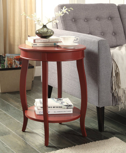 Aberta Red Finish Accent Table - 1st Choice Furniture Direct