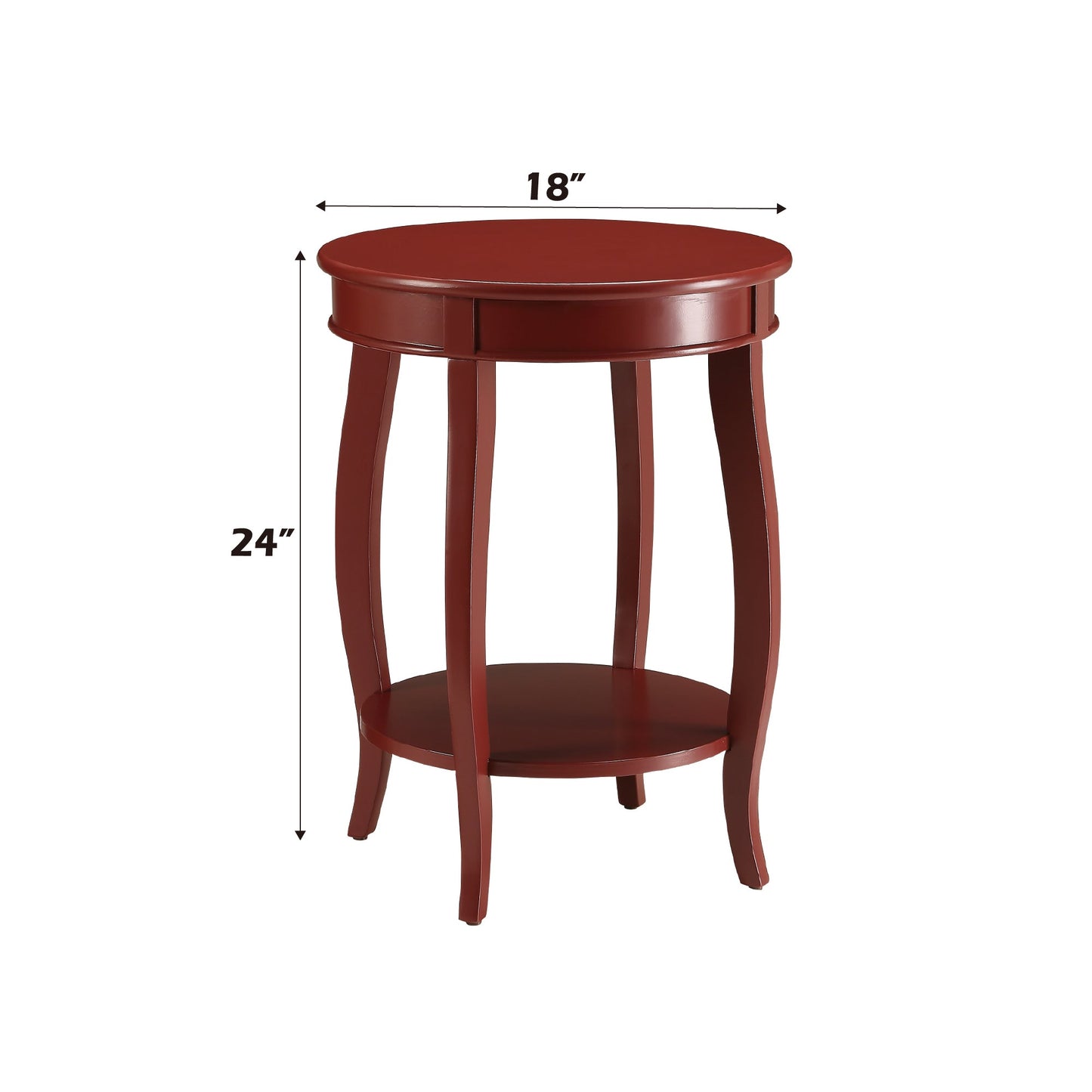 Aberta Red Finish Accent Table - 1st Choice Furniture Direct