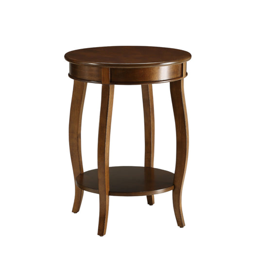 Aberta Walnut Finish Accent Table - 1st Choice Furniture Direct