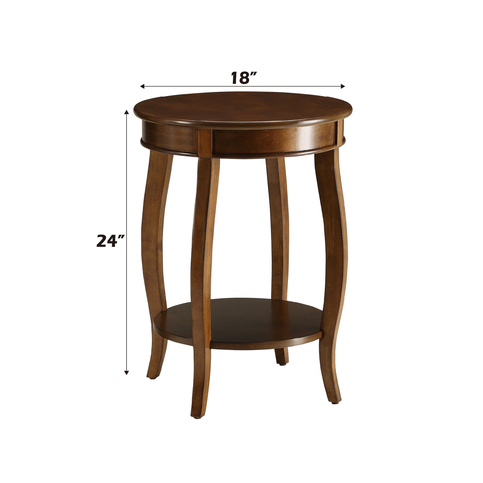 Aberta Walnut Finish Accent Table - 1st Choice Furniture Direct
