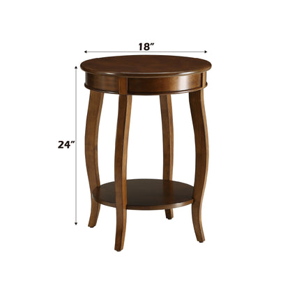 Aberta Walnut Finish Accent Table - 1st Choice Furniture Direct
