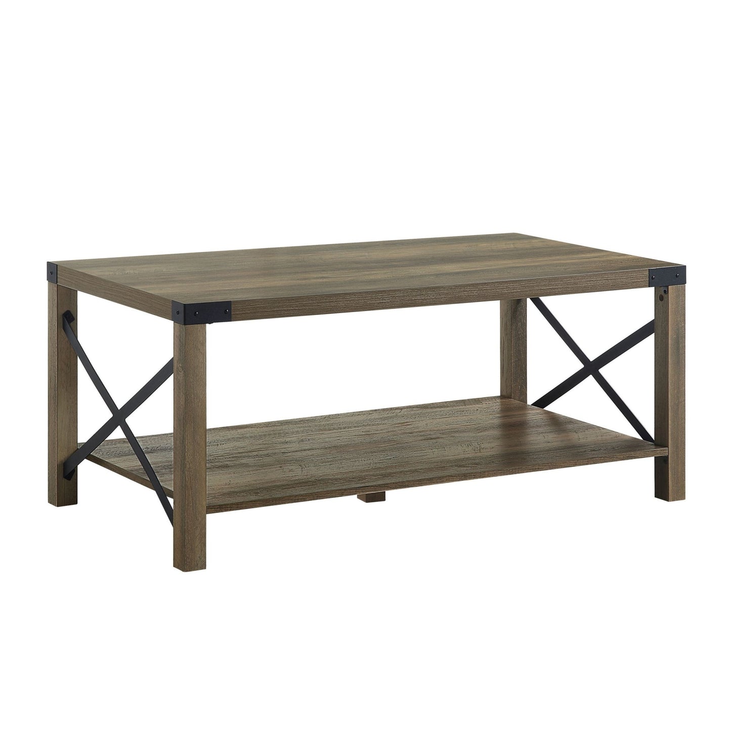 Abiram Rustic Oak Finish Coffee Table - 1st Choice Furniture Direct