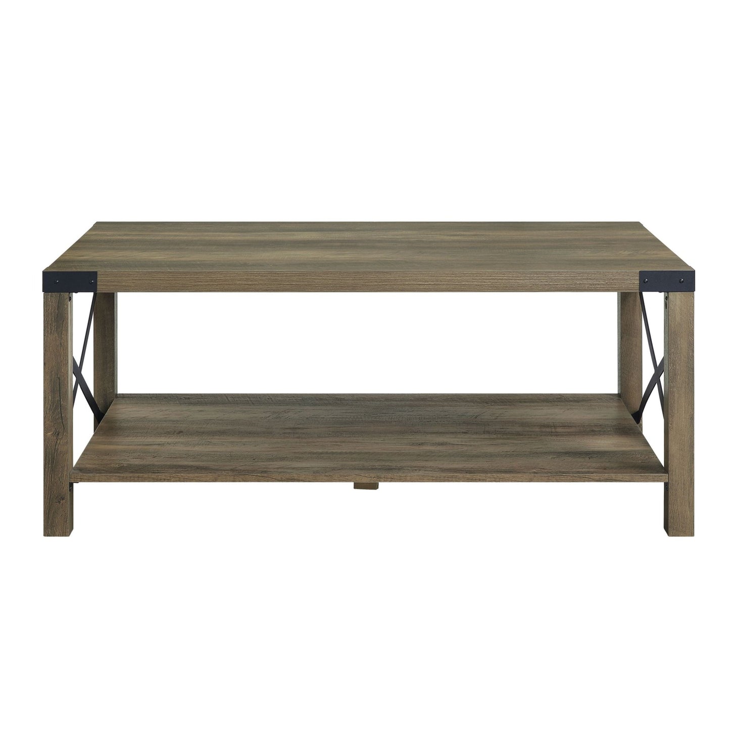 Abiram Rustic Oak Finish Coffee Table - 1st Choice Furniture Direct