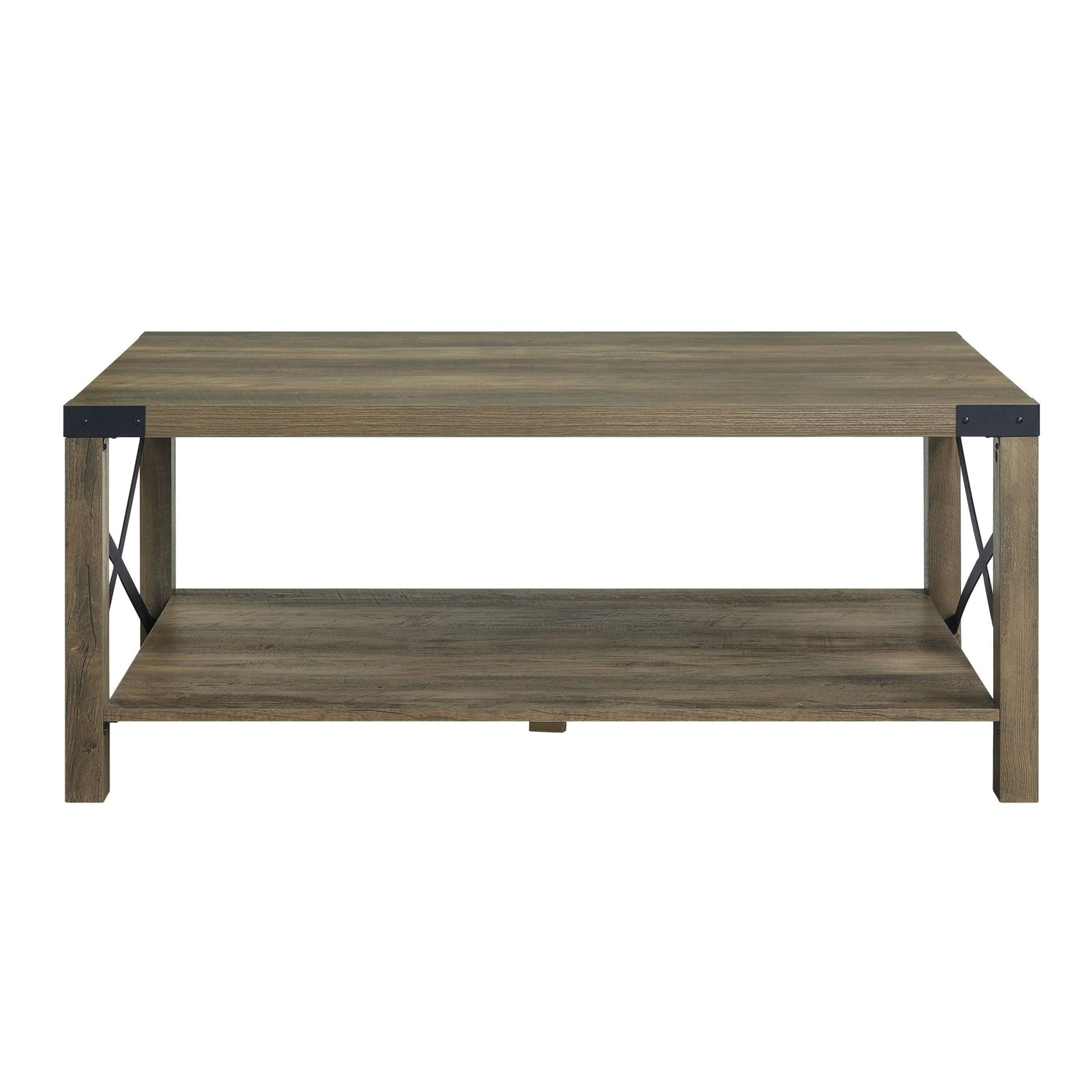 Abiram Rustic Oak Finish Coffee Table - 1st Choice Furniture Direct