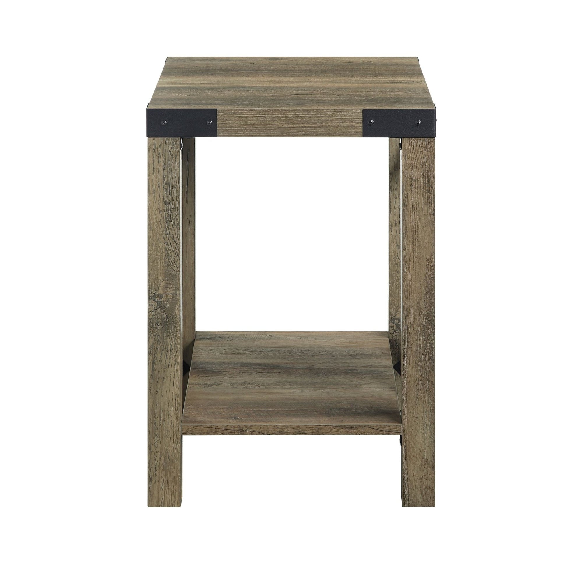 Abiram Rustic Oak Finish End Table - 1st Choice Furniture Direct