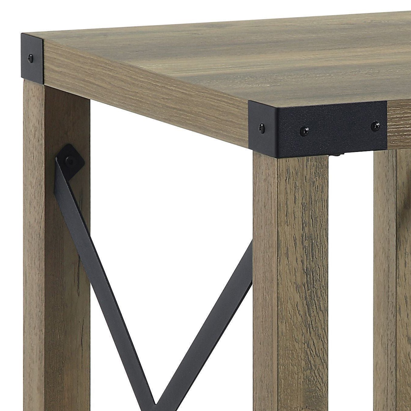 Abiram Rustic Oak Finish End Table - 1st Choice Furniture Direct