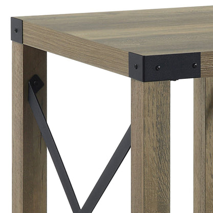 Abiram Rustic Oak Finish End Table - 1st Choice Furniture Direct