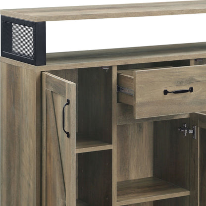 Abiram Rustic Oak Finish Server - 1st Choice Furniture Direct
