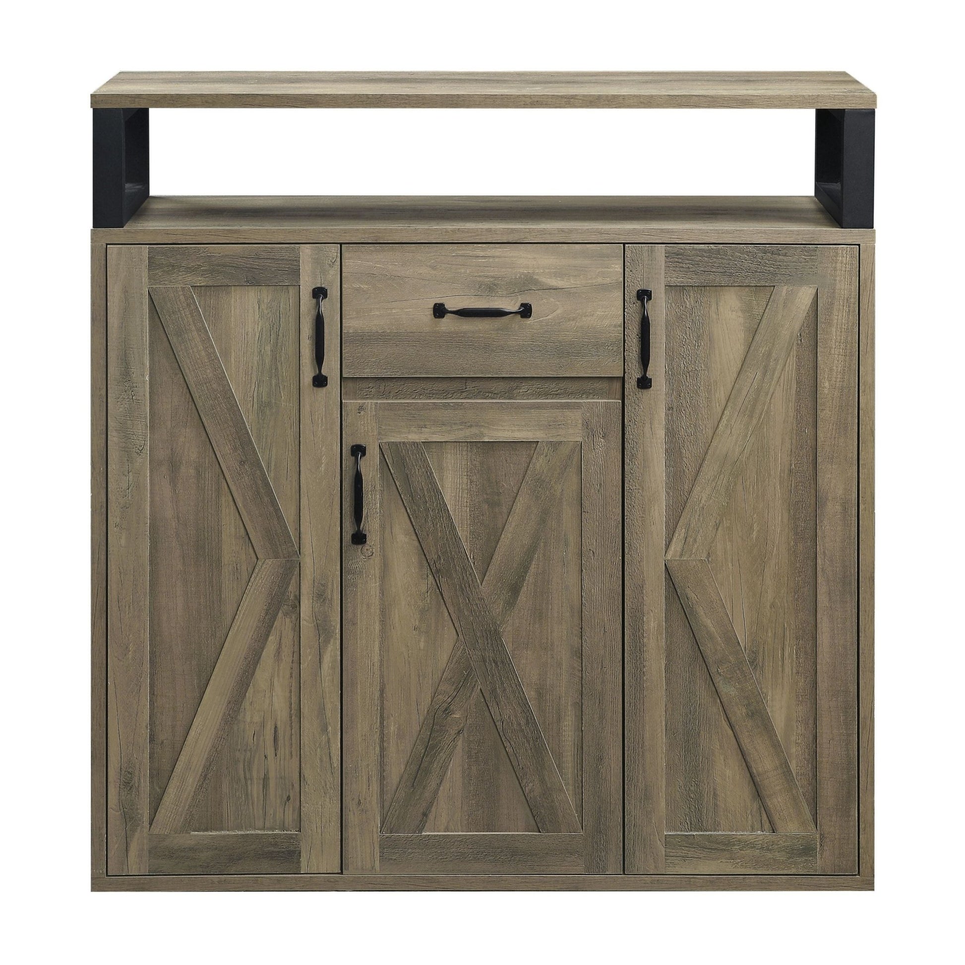 Abiram Rustic Oak Finish Server - 1st Choice Furniture Direct