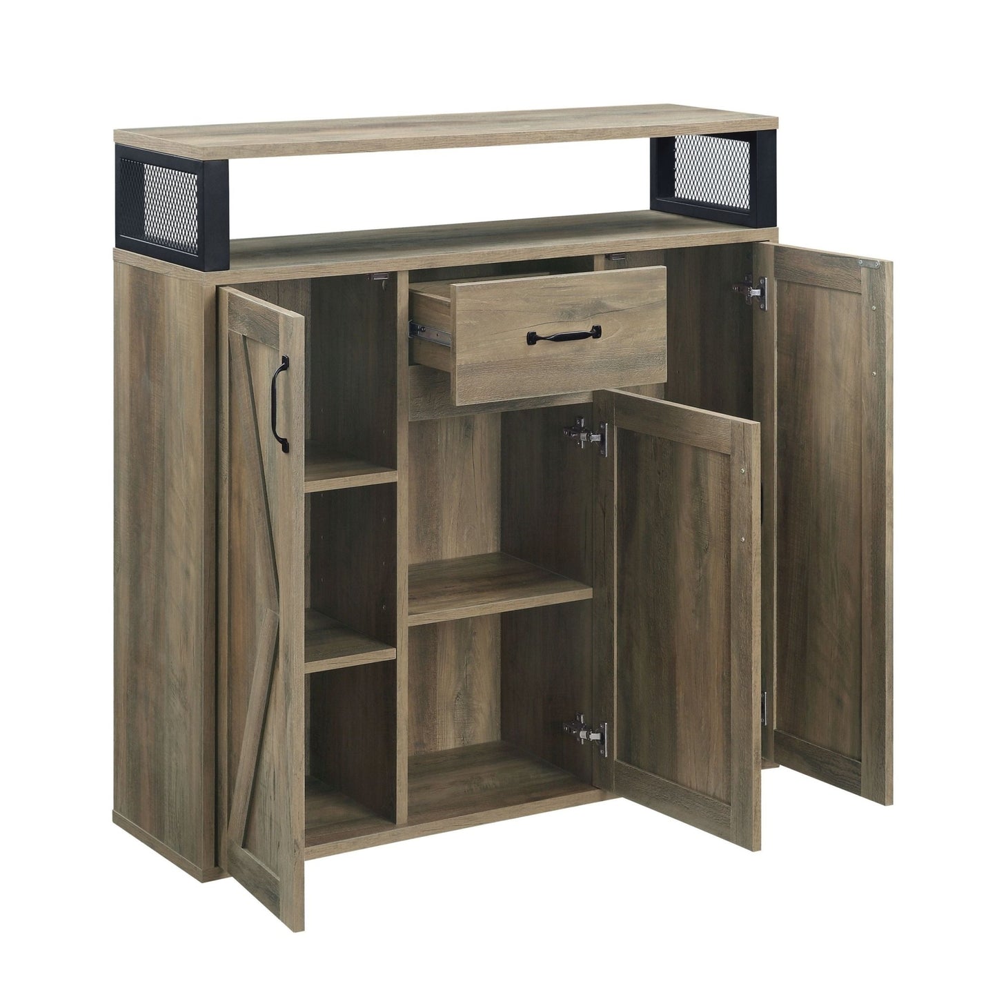 Abiram Rustic Oak Finish Server - 1st Choice Furniture Direct