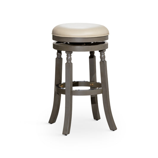 1st Choice Elegant French Gray Leather Bar Stools for a Stylish & Comfortable Seating Experience