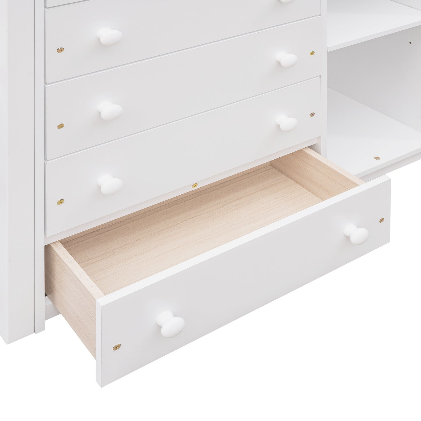 1st Choice Modern Wooden Bedroom Twin Over Full Bunk Bed in White