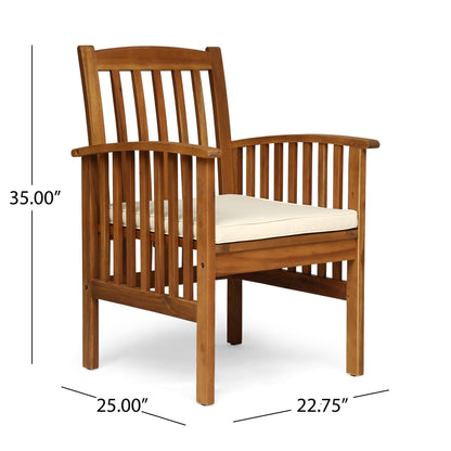 Acacia Wood Outdoor Dining Chairs with Cushions – Patio Seating - 1st Choice Furniture Direct