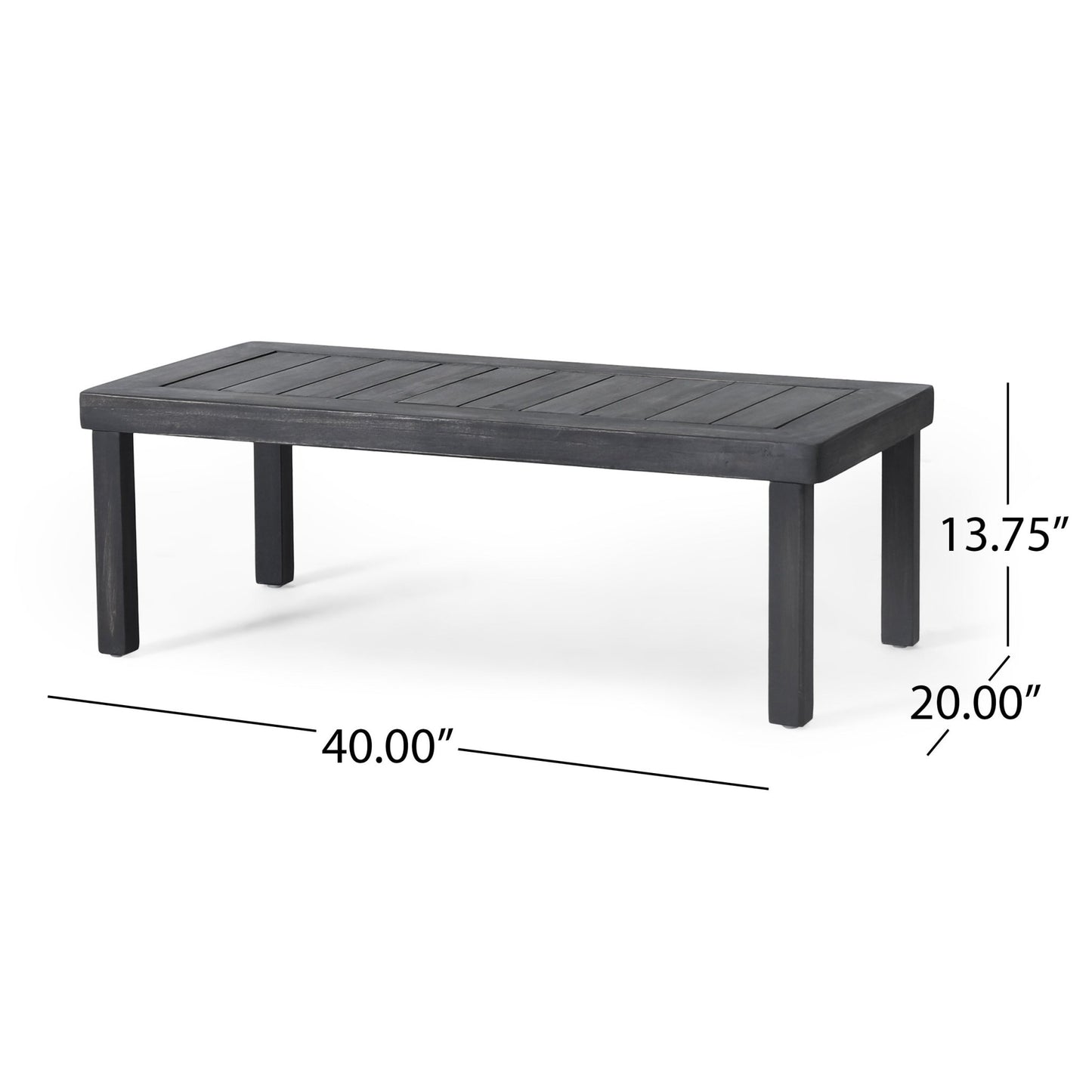 Acacia Wood Outdoor Loveseat & Coffee Table Set with Cushions - 1st Choice Furniture Direct