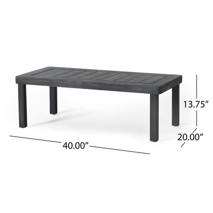 Acacia Wood Outdoor Loveseat & Coffee Table Set with Cushions - 1st Choice Furniture Direct