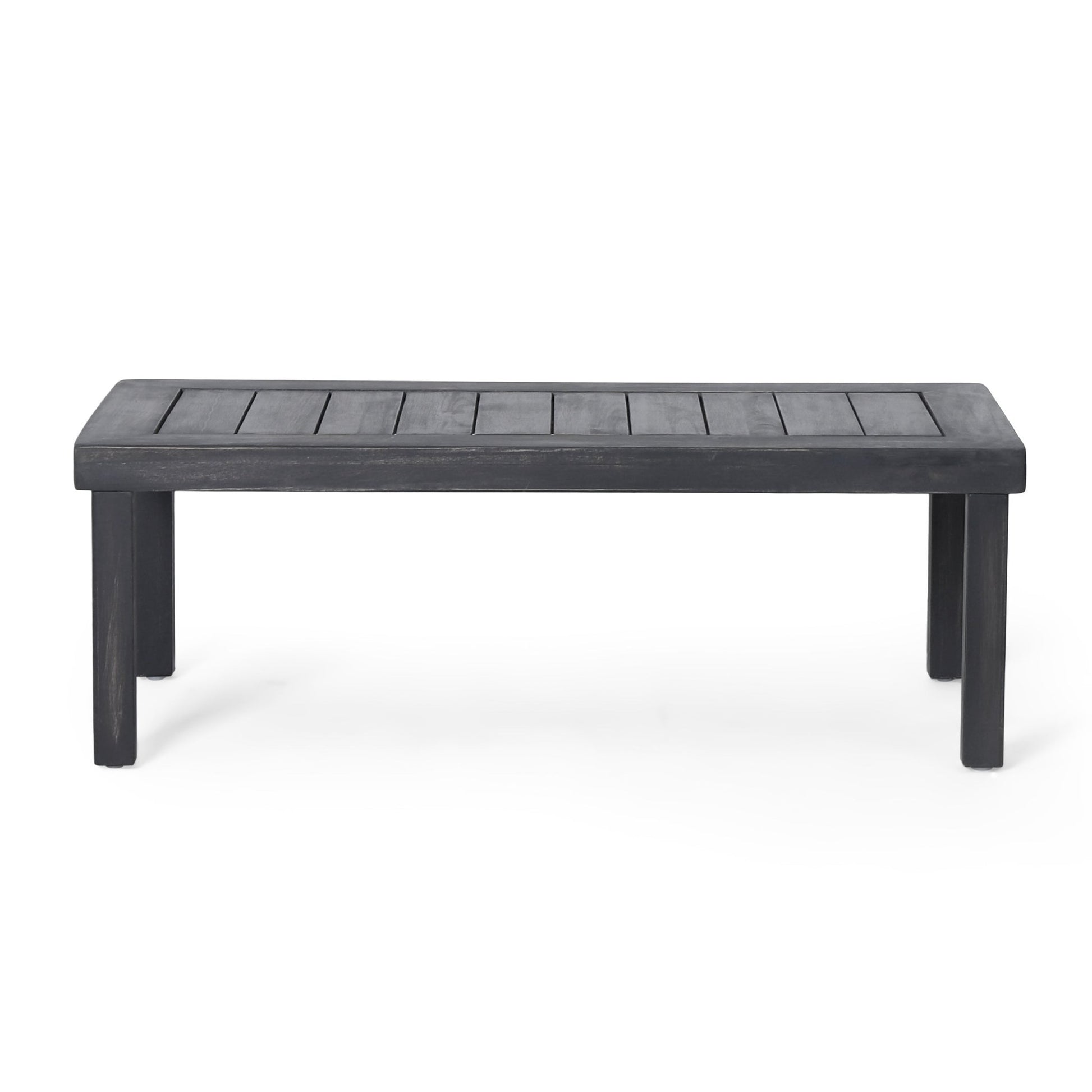 Acacia Wood Outdoor Loveseat & Coffee Table Set with Cushions - 1st Choice Furniture Direct