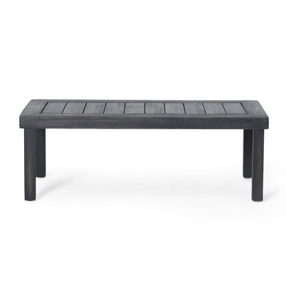 Acacia Wood Outdoor Loveseat & Coffee Table Set with Cushions - 1st Choice Furniture Direct
