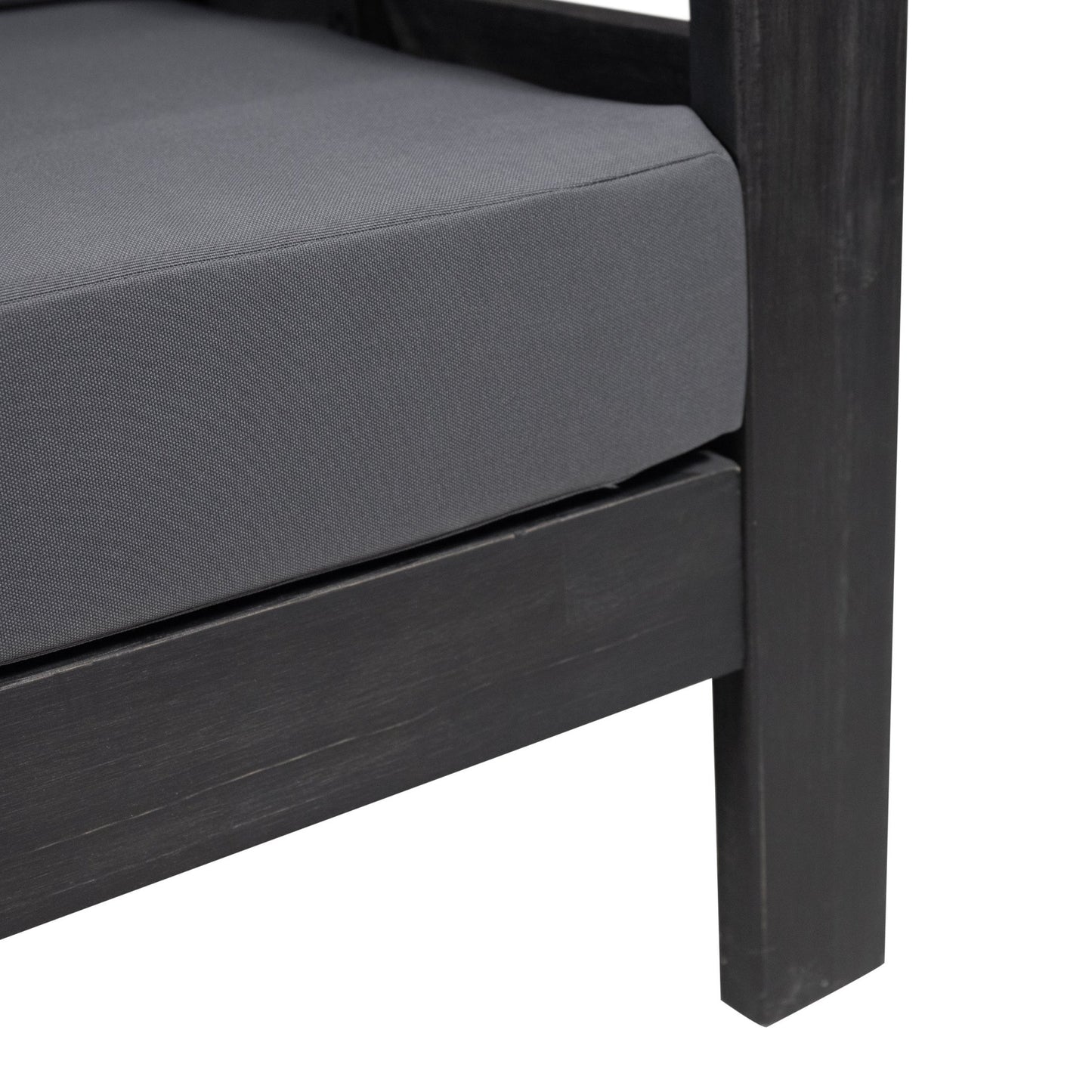Acacia Wood Outdoor Loveseat & Coffee Table Set with Cushions - 1st Choice Furniture Direct