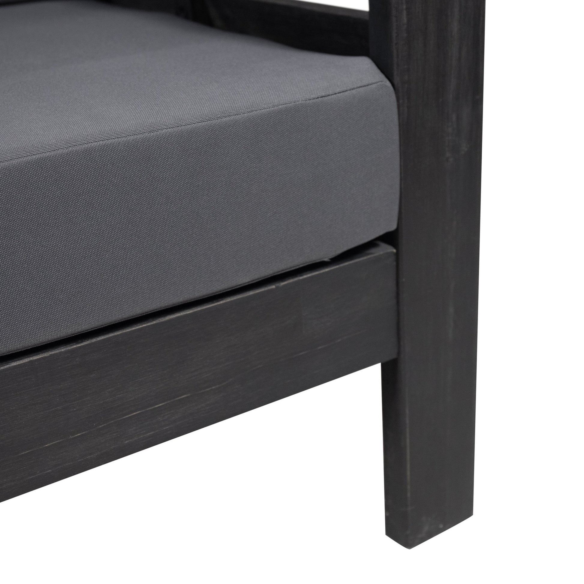 Acacia Wood Outdoor Loveseat & Coffee Table Set with Cushions - 1st Choice Furniture Direct