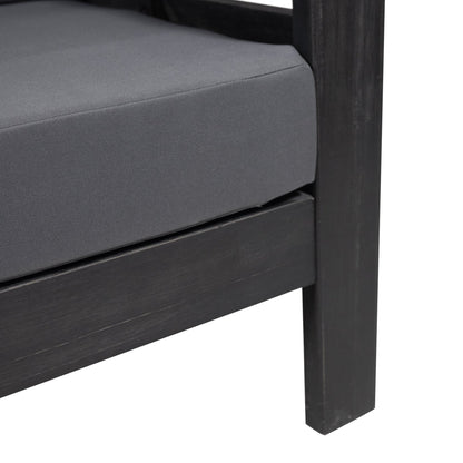 Acacia Wood Outdoor Loveseat & Coffee Table Set with Cushions - 1st Choice Furniture Direct