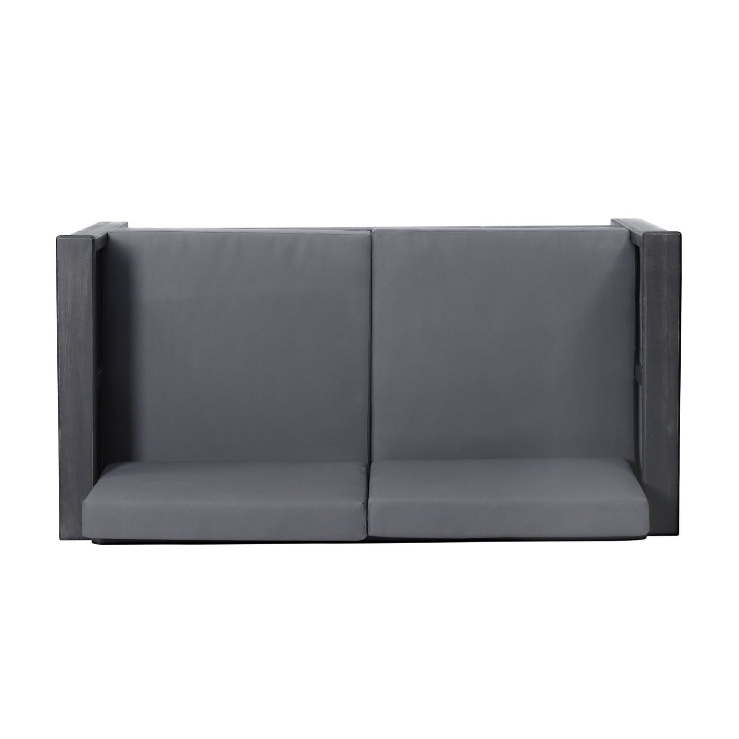 Acacia Wood Outdoor Loveseat & Coffee Table Set with Cushions - 1st Choice Furniture Direct