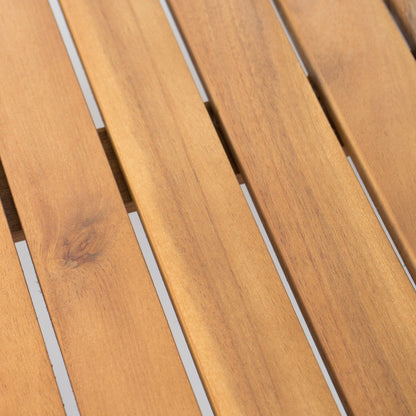 Acacia Wood Outdoor Patio Set – Loveseat, Chairs & Coffee Table - 1st Choice Furniture Direct