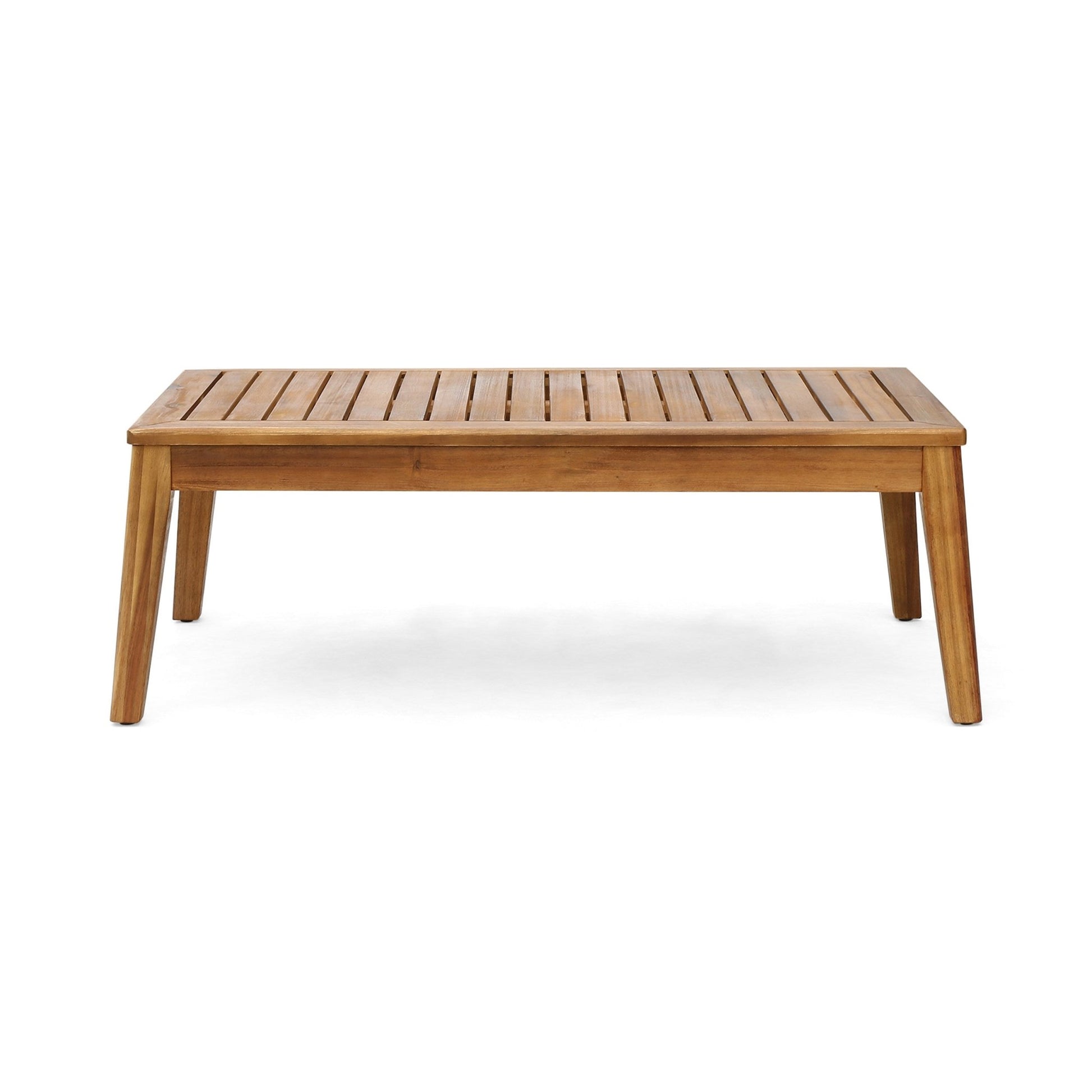 Acacia Wood Outdoor Sectional Sofa Set with Ottoman & Coffee Table - 1st Choice Furniture Direct