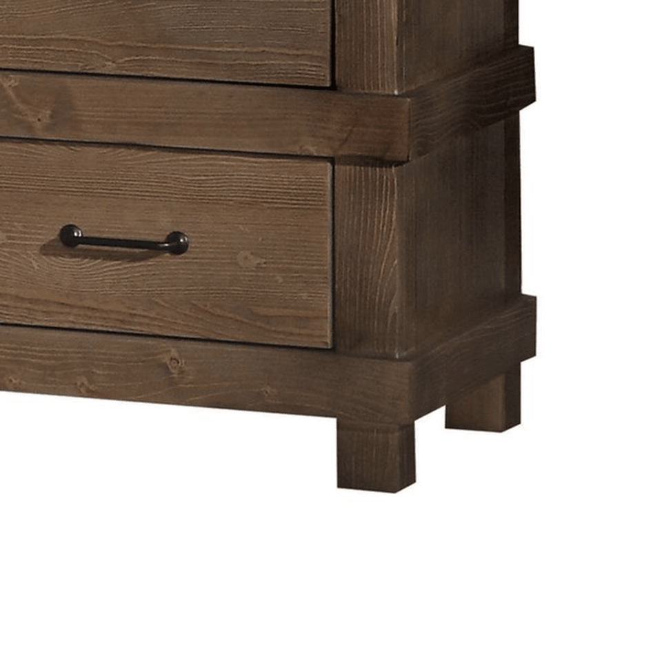 Adams Antique Oak Finish Nightstand - 1st Choice Furniture Direct