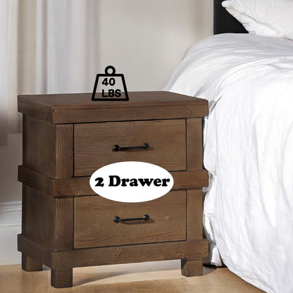 Adams Antique Oak Finish Nightstand - 1st Choice Furniture Direct