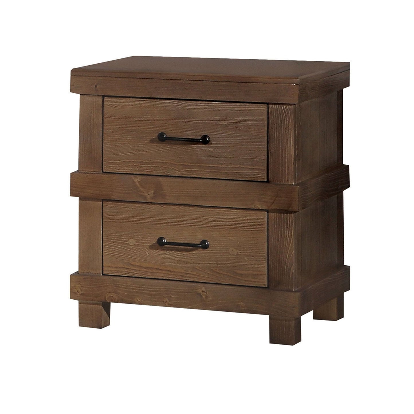Adams Antique Oak Finish Nightstand - 1st Choice Furniture Direct