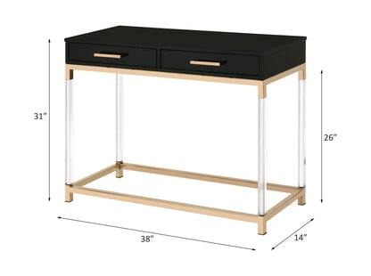 Adiel Black & Gold Finish Sofa Table - 1st Choice Furniture Direct