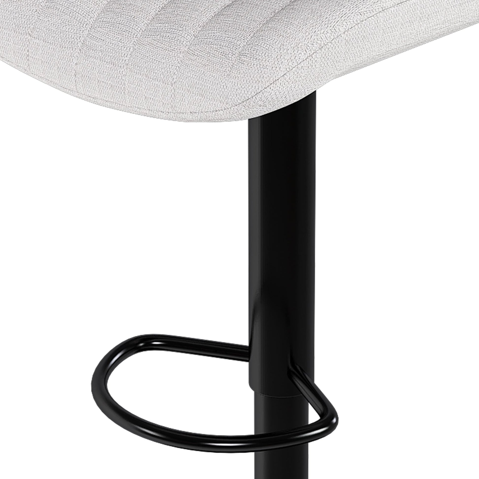 Adjustable Swivel Bar Stools Set of 2 | Beige Fabric Counter & Bar Height Chairs - 1st Choice Furniture Direct