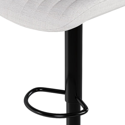 Adjustable Swivel Bar Stools Set of 2 | Beige Fabric Counter & Bar Height Chairs - 1st Choice Furniture Direct