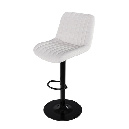 Adjustable Swivel Bar Stools Set of 2 | Beige Fabric Counter & Bar Height Chairs - 1st Choice Furniture Direct