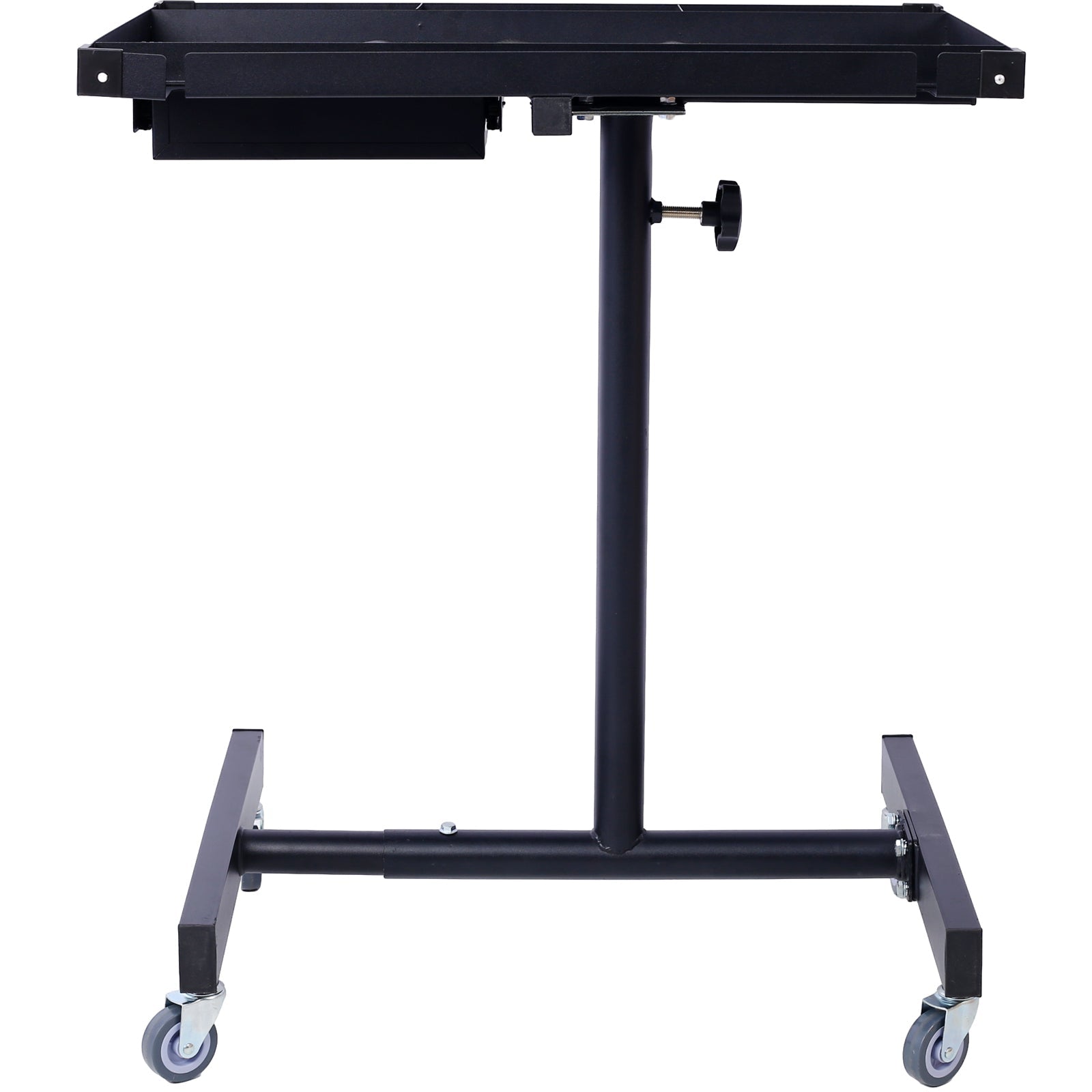 Adjustable Tear Down Work Table with Drawer for Garages, Repair Shops, and DIY, Portable, (4) 2.5' Swivel Casters, 220 Pound Capacity, Rubber Corners, Heavy Duty Steel,black - 1st Choice Furniture Direct