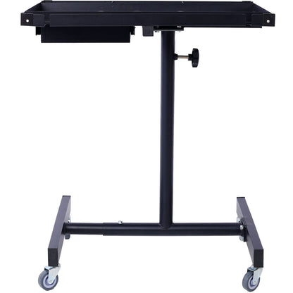Adjustable Tear Down Work Table with Drawer for Garages, Repair Shops, and DIY, Portable, (4) 2.5' Swivel Casters, 220 Pound Capacity, Rubber Corners, Heavy Duty Steel,black - 1st Choice Furniture Direct