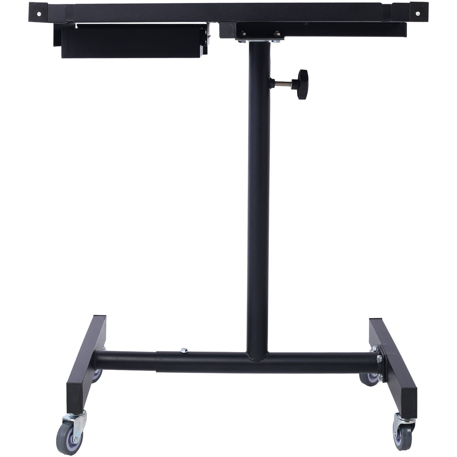 Adjustable Tear Down Work Table with Drawer for Garages, Repair Shops, and DIY, Portable, (4) 2.5' Swivel Casters, 220 Pound Capacity, Rubber Corners, Heavy Duty Steel,black - 1st Choice Furniture Direct