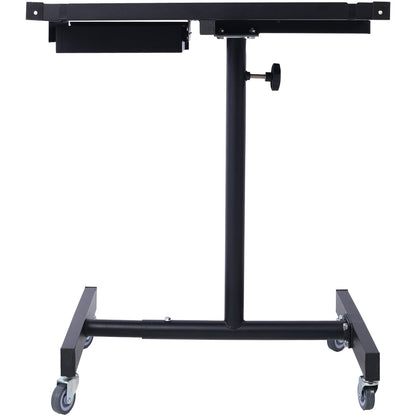 Adjustable Tear Down Work Table with Drawer for Garages, Repair Shops, and DIY, Portable, (4) 2.5' Swivel Casters, 220 Pound Capacity, Rubber Corners, Heavy Duty Steel,black - 1st Choice Furniture Direct