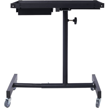Adjustable Tear Down Work Table with Drawer for Garages, Repair Shops, and DIY, Portable, (4) 2.5' Swivel Casters, 220 Pound Capacity, Rubber Corners, Heavy Duty Steel,black - 1st Choice Furniture Direct