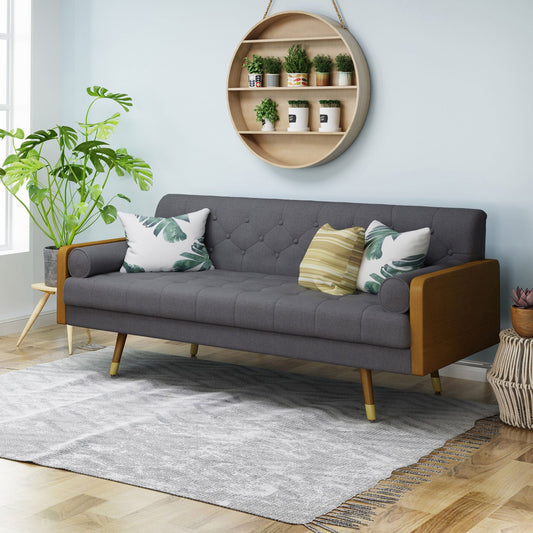 Aidan Mid Century Modern Tufted Fabric Sofa - 1st Choice Furniture Direct