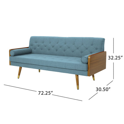 Aidan Mid Century Modern Tufted Fabric Sofa - 1st Choice Furniture Direct