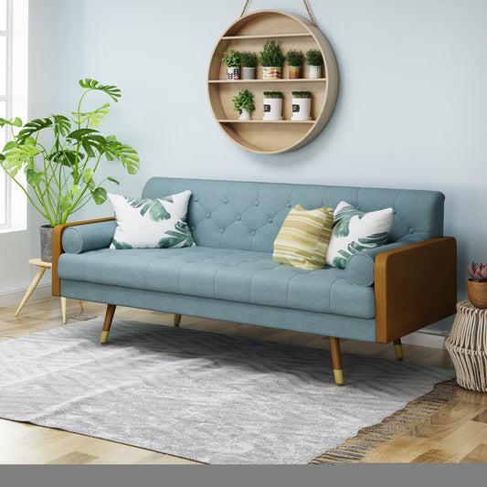 Aidan Mid Century Modern Tufted Fabric Sofa - 1st Choice Furniture Direct