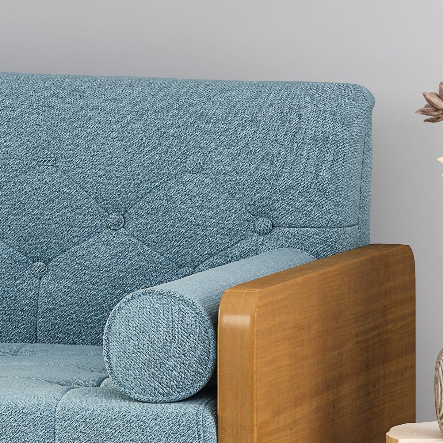 Aidan Mid Century Modern Tufted Fabric Sofa - 1st Choice Furniture Direct